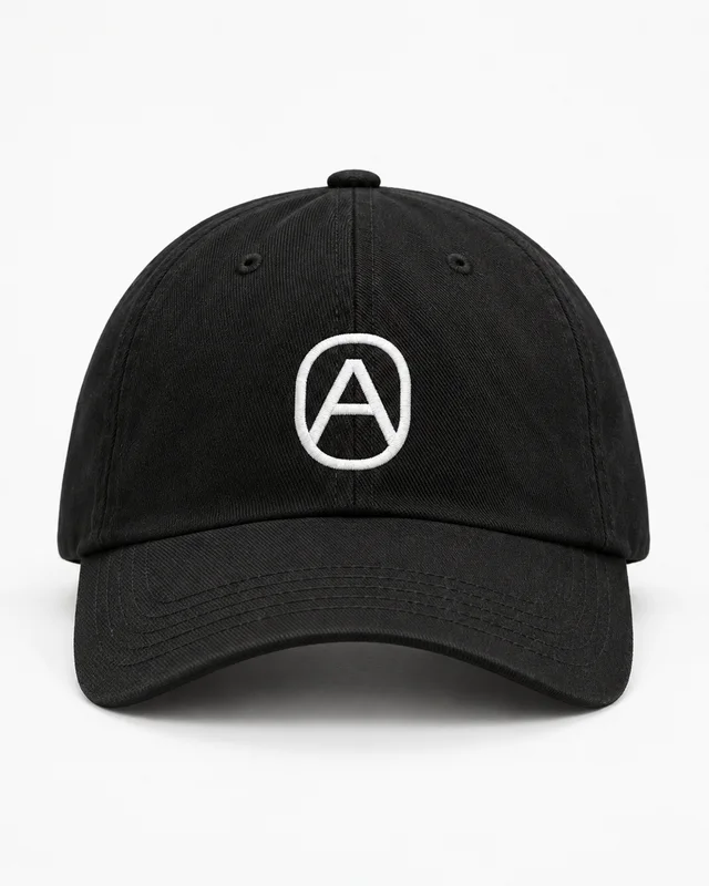 AFTER Everyday Cap in black, front view — Bengaluru
