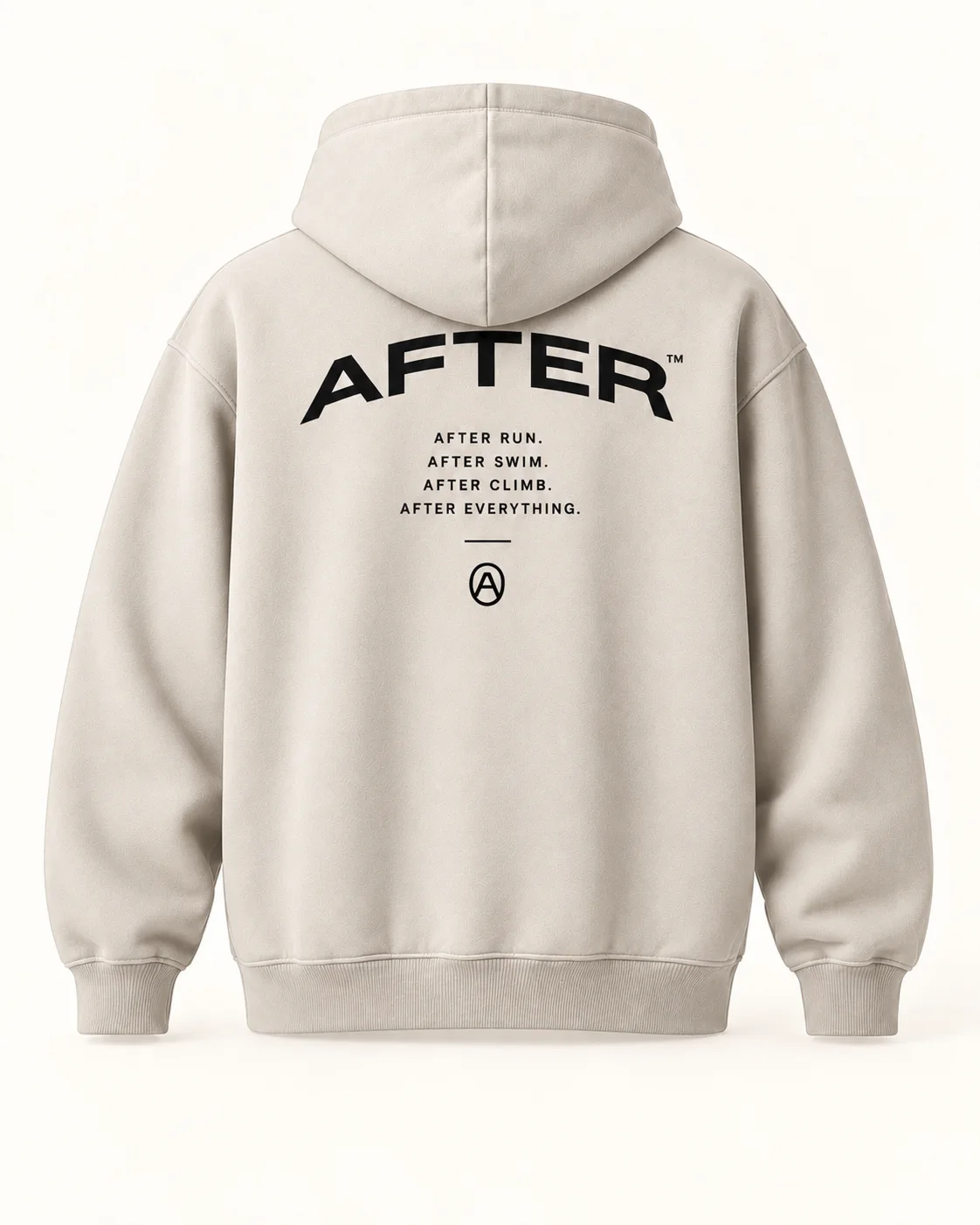 The Everyday Hoodie in Chalk, back view — AFTER, Bengaluru