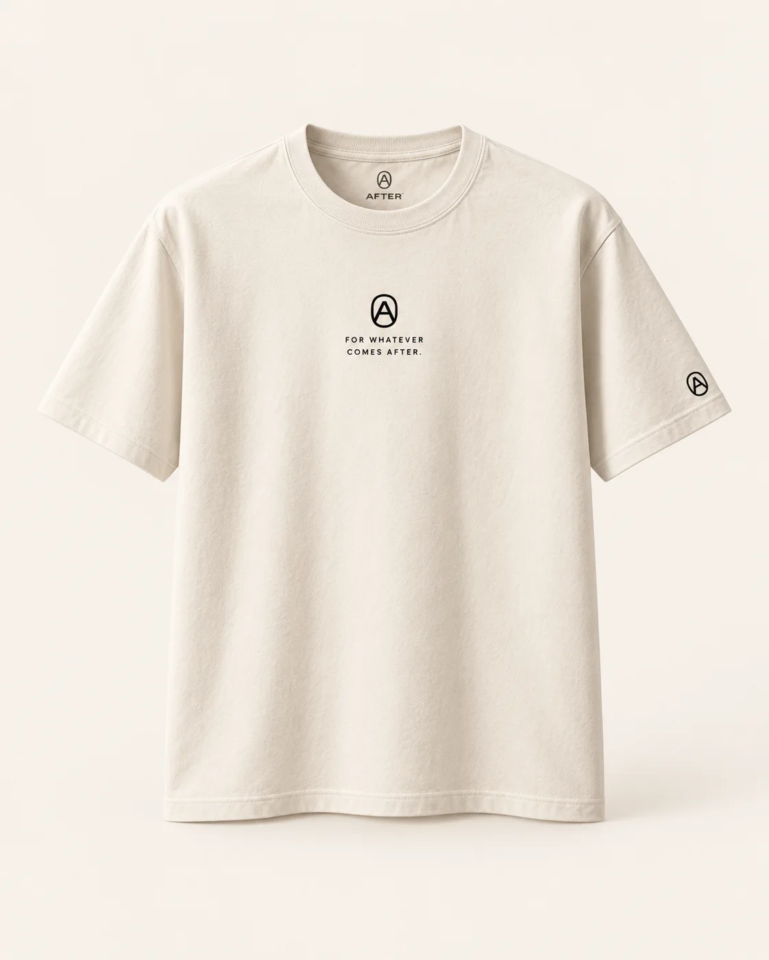 The Everyday Tee in Chalk, front view — AFTER, Bengaluru