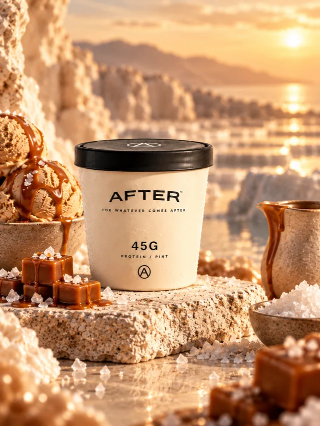 Salted Caramel protein gelato by AFTER, Bengaluru — 43 g protein per pint